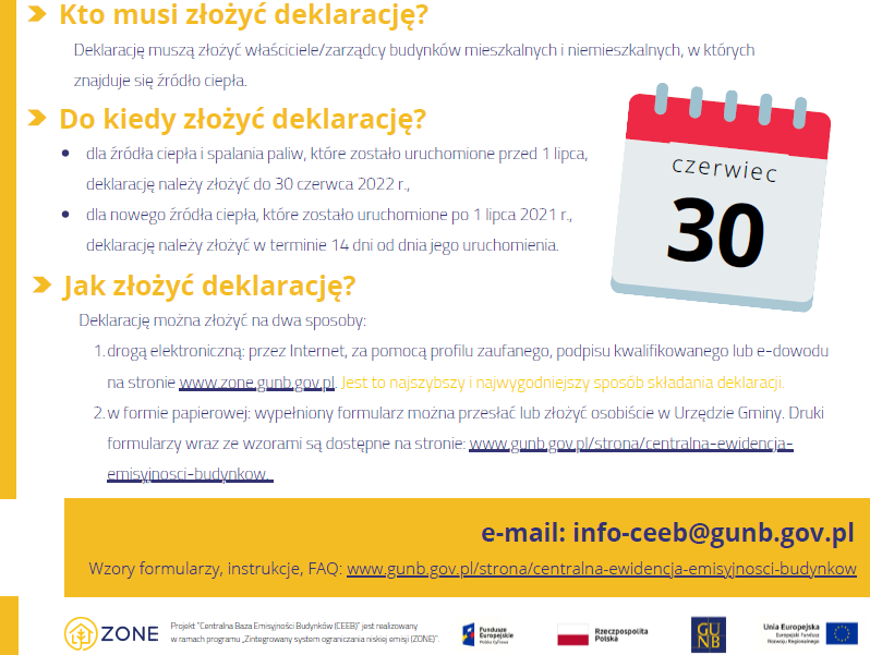 Obowiązek zgłoszenia źródła ogrzewania do Centralnej Ewidencji Emisyjności Budynków (CEEB)