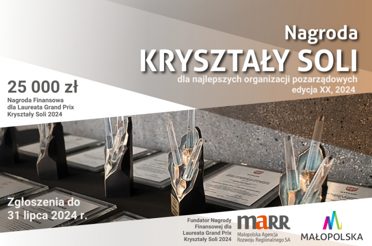 NAGRODA KRYSZTAŁY SOLI - 25 TYS. ZŁ DLA NAJLEPSZEJ ORGANIZACJI