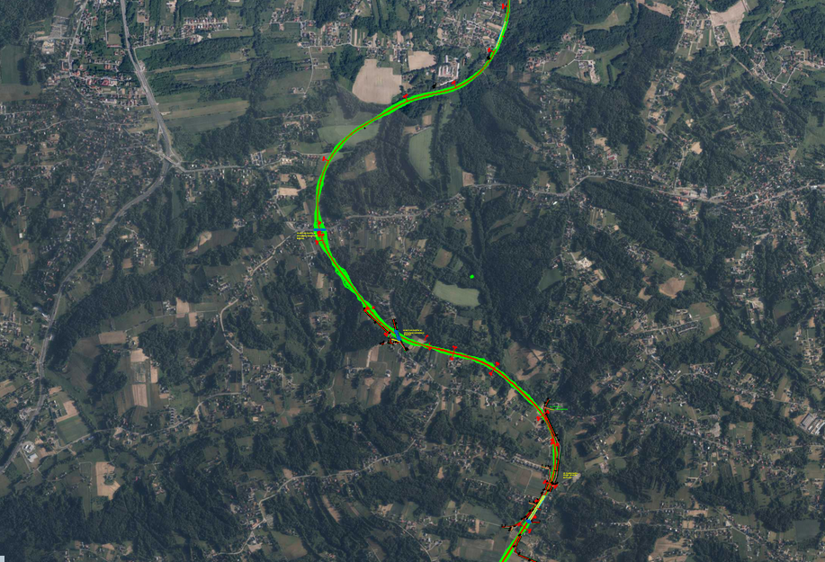 Wstępna Koncepcja planowanego przebiegu linii kolejowej przez Gminę Mogilany