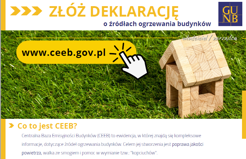 Obowiązek zgłoszenia źródła ogrzewania do Centralnej Ewidencji Emisyjności Budynków (CEEB)