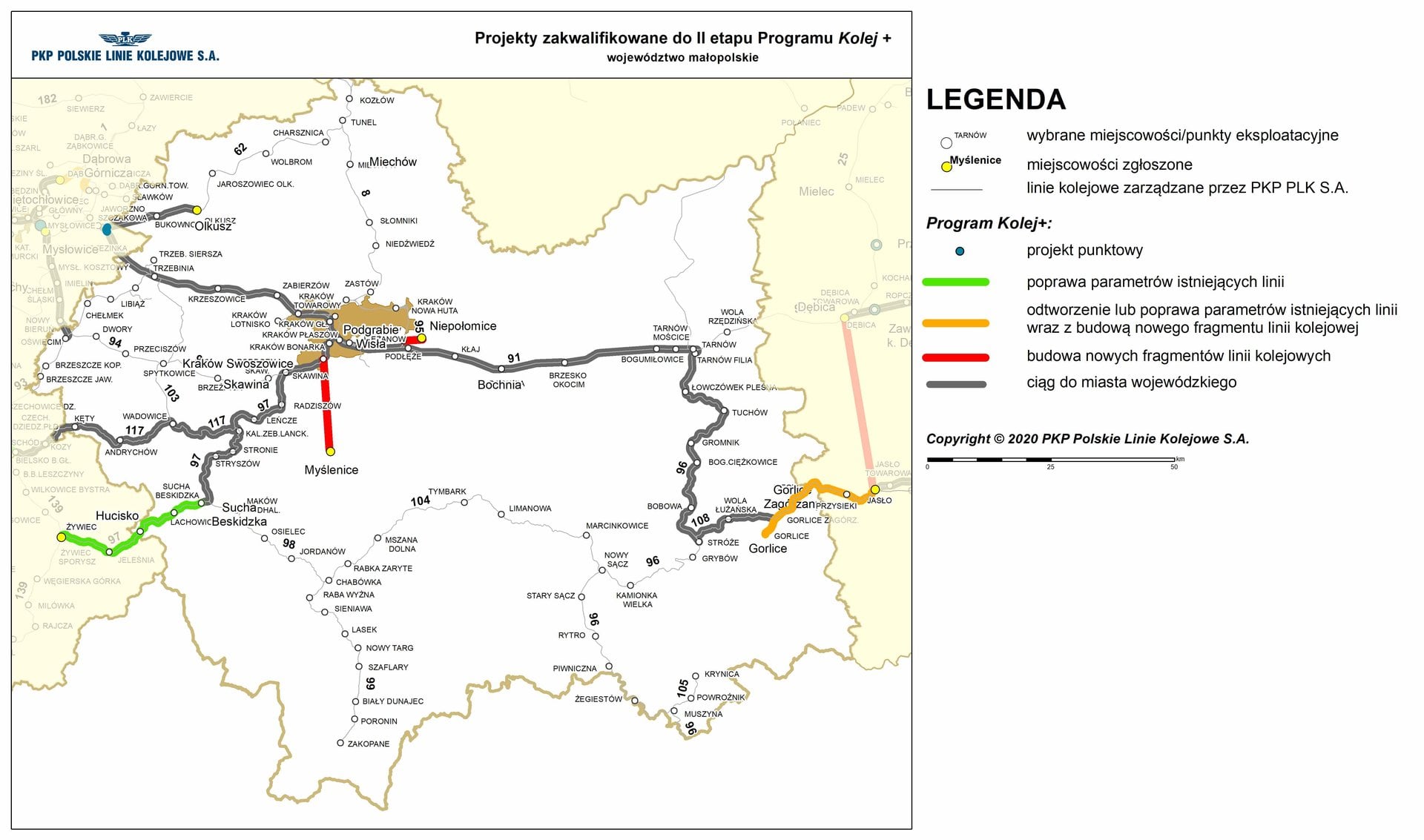 Spotkanie informacyjne online dotyczące studium planistyczno-prognostycznego dla połączenia kolejowego Kraków – Myślenice -- 26.10.21