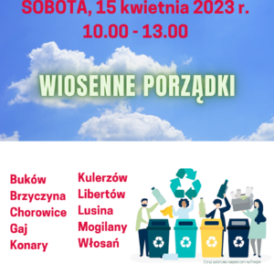 plakat wiosenne porządki