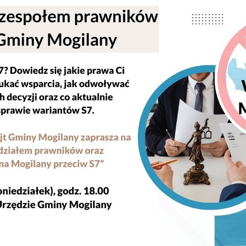Obraz główny aktualności o tytule Wójt zaprasza mieszkańców na konsultacje z udziałem prawników i członków Komitetu Gmina Mogilany przeciw S7