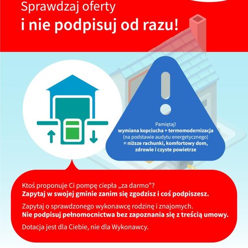Obraz główny aktualności o tytule INFORMACJA - Tylko gminy i WFOŚiGW są operatorami programu Czyste Powietrze! 
