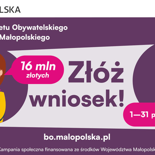 Obraz główny aktualności o tytule Wystartowała 8. edycja Budżetu Obywatelskiego Województwa Małopolskiego 