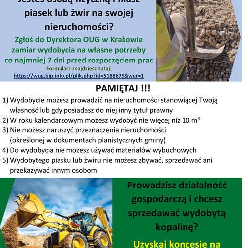Obraz główny aktualności o tytule Stop nielegalnej eksploatacji - akcja informacyjna Okręgowego Urzędu Górniczego w Krakowie 