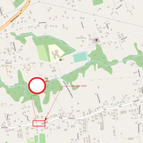 Obraz główny aktualności o tytule Informacje nt.  „Rozbudowa dróg powiatowych nr 2169K i 2170K w miejscowościach Gaj, Lusina, Libertów” 