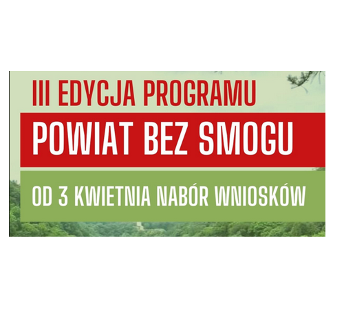 Obraz główny aktualności o tytule Rusza nabór do programu „POWIAT BEZ SMOGU” 