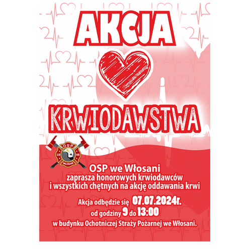 Obraz główny aktualności o tytule Akcja Krwiodawstwa we Włosani 