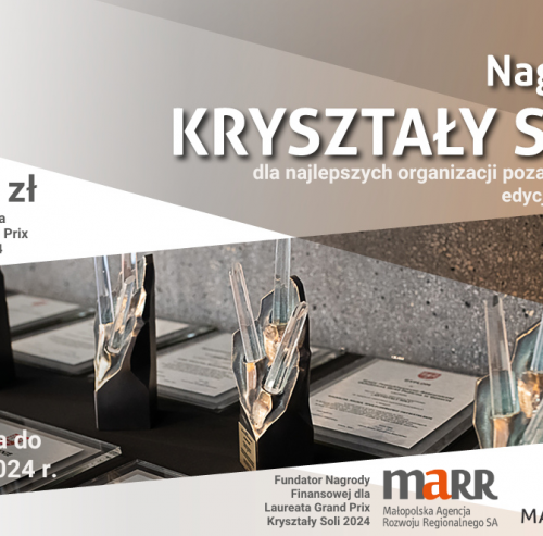 Obraz główny aktualności o tytule NAGRODA KRYSZTAŁY SOLI - 25 TYS. ZŁ DLA NAJLEPSZEJ ORGANIZACJI 