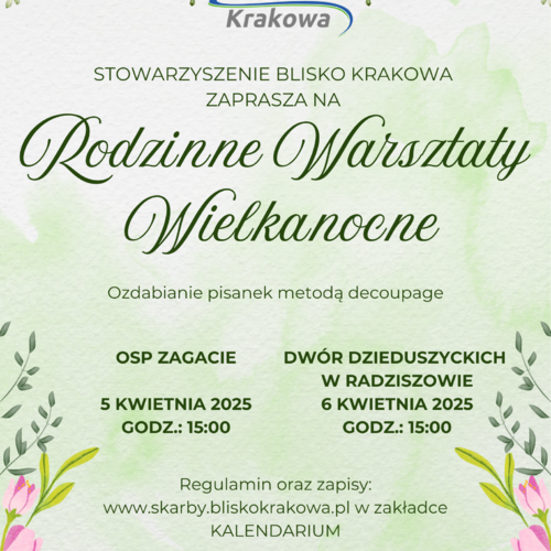 Obraz główny aktualności o tytule Rodzinne warsztaty wielkanocne - zapraszamy! 