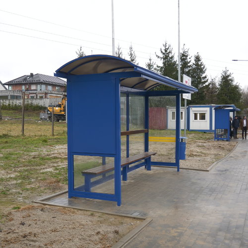 Obraz główny aktualności o tytule Odbiór inwestycji pn.: „Budowa pętli autobusowej w Mogilanach” 