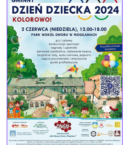 Obraz główny aktualności o tytule Gminny Dzień Dziecka 2024. Kolorowo! 