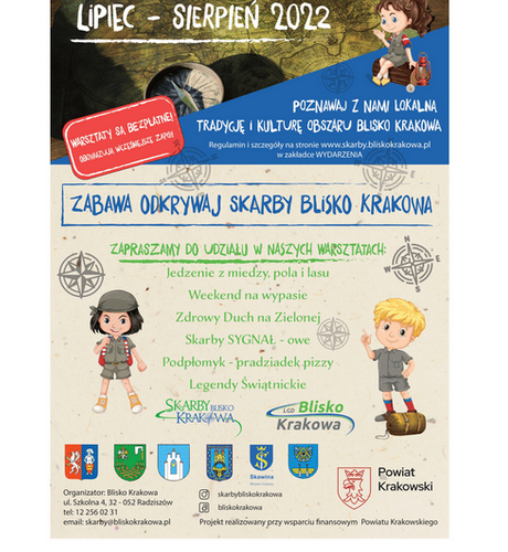 Obraz główny aktualności o tytule ZABAWA ODKRYWAJ SKARBY BLISKO KRAKOWA 2022 