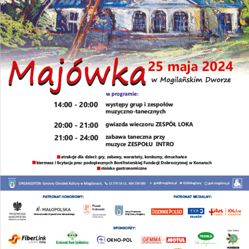 Obraz główny aktualności o tytule Majówka w Mogilańskim Dworze 