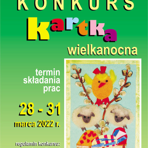 Obraz główny aktualności o tytule KARTKA WIELKANOCNA - KONKURS 