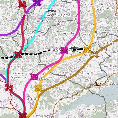 Obraz główny aktualności o tytule Spotkanie w sprawie wariantów budowy nowej drogi S7 Kraków – Myślenice 