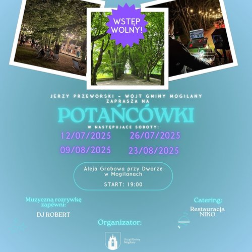 Obraz główny aktualności o tytule Potańcówka w ALEI GRABOWEJ W MOGILANACH 