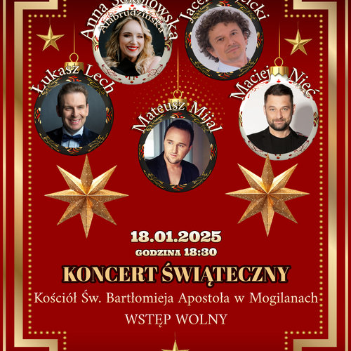 Obraz główny aktualności o tytule Świąteczne granie w Mogilanach 