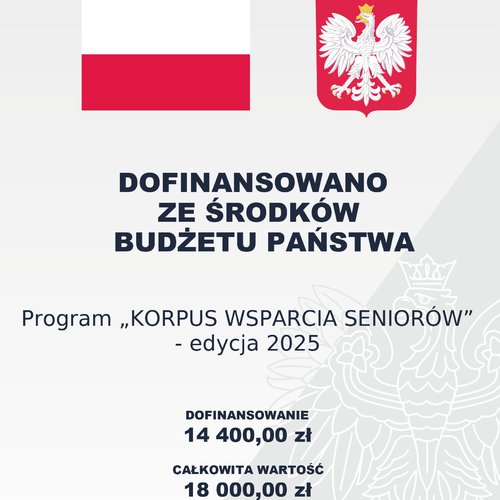 Obraz główny aktualności o tytule Korpus Wsparcia Seniorów - edycja 2025 