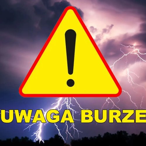 Obraz główny aktualności o tytule OSTRZEŻENIE METEO - BURZE 26.06.2025 R. 