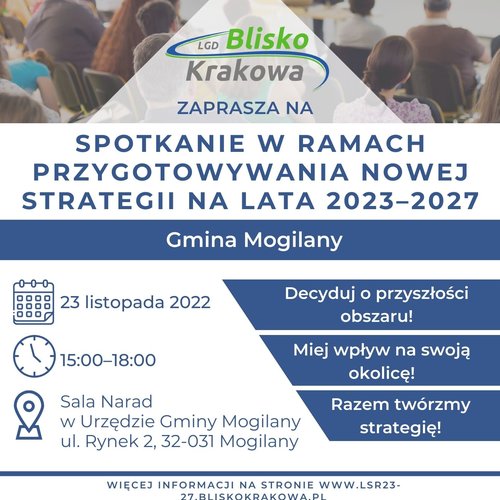 Obraz główny aktualności o tytule LGD Blisko Krakowa zaprasza do współtworzenia lokalnej strategii rozwoju 